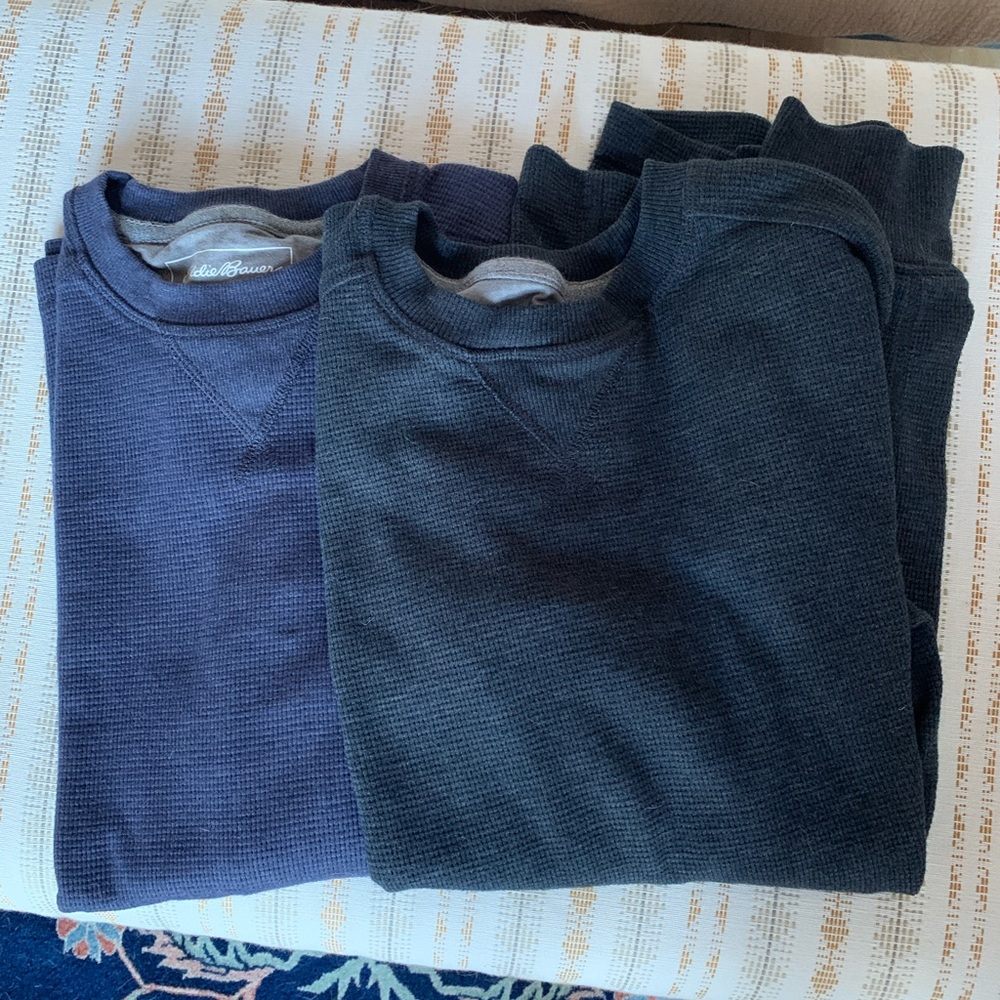 Lot of 2 Men's Eddie's Favorite Ultrasoft Thermal Crew